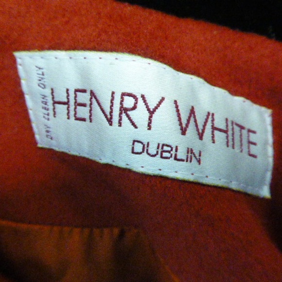 HENRY WHITE IRELAND classic cashmere Chesterfield Equestrian blazer 10 Vintage - Picture 9 of 9